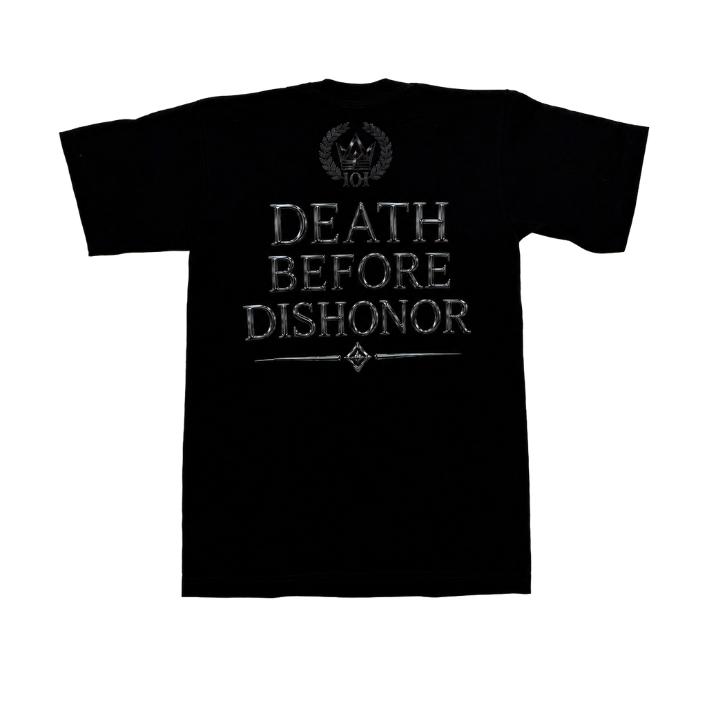 Death Before Dishonor Tee - Black / Black Chrome