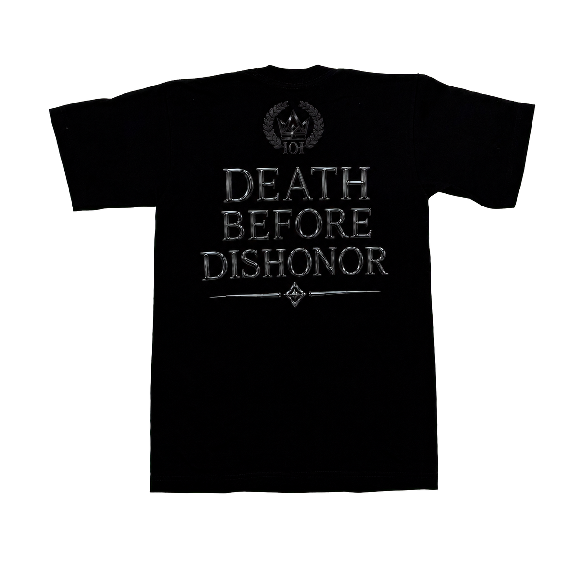 Death Before Dishonor Tee - Black / Black Chrome