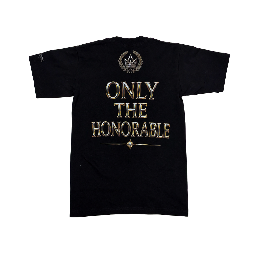 Only The Honorable Tee - Black / Gold Platinum