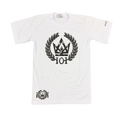 Death Before Dishonor white and black chrome tee front