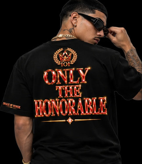 ruby tee back only the honorable on black background